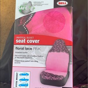 Floral lace pink cover seat